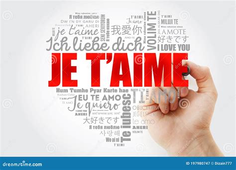 Je Tâ€™aime I Love You in French Love Heart Stock Image - Image of love ...