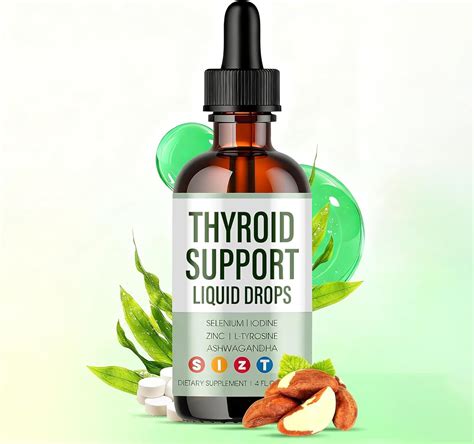 Amazon.com: Thyroid Support Liquid Drops – Iodine Drops with Selenium, Zinc, L-Tyrosine ...