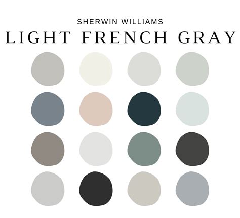 Sherwin Williams LIGHT FRENCH GRAY Paint Palette, Best Sherwin Williams ...