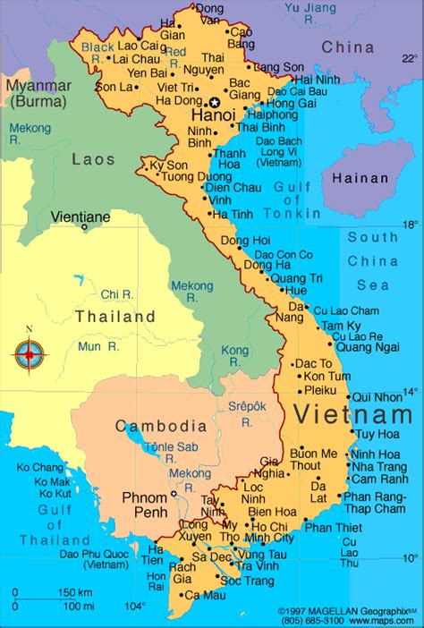 Vietnam on a Map of Asia: Location & Geography