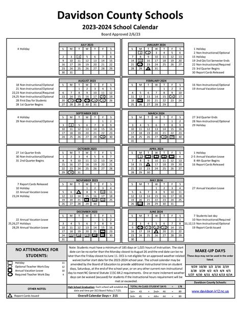 Davidson County Schools Calendar 2025-2026 (North Carolina) - School ...