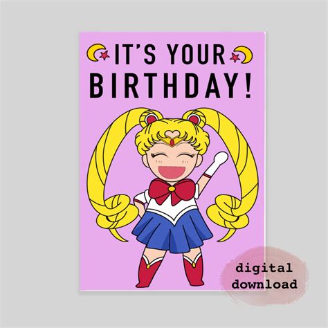 Sailor Moon Birthday Card Printable