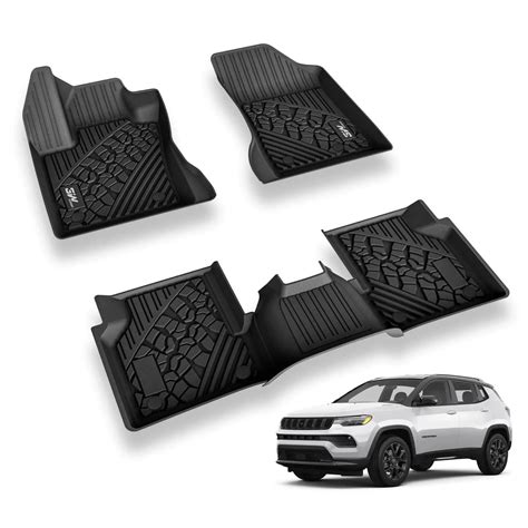 3W Jeep Compass 2017-2026 Custom Floor Mats Thorex™ All-Weather ...