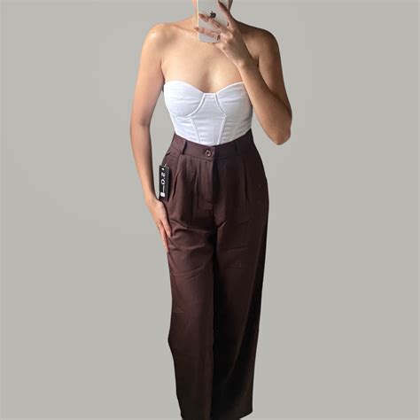 Dark/Chocolate Brown Trouser Pants, Women's Fashion, Bottoms, Jeans on ...