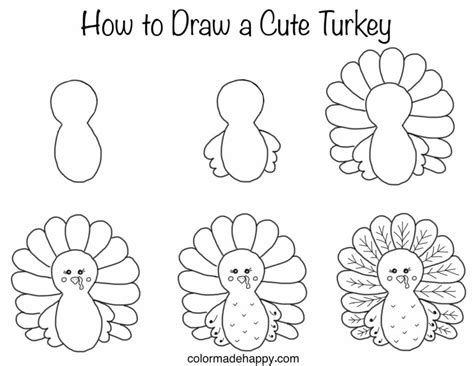 Thanksgiving Easy Drawings - MIT Printable