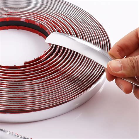 1"(25mm) Wide Automotive Chrome Trim Molding - 25Ft Side Body Chrome Trim Strip(Self Adhesive ...
