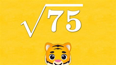 Square Root 75 - YouTube