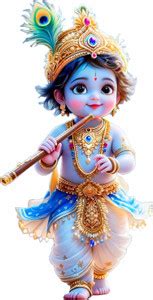 Riditcreation 50 cm Baal Bansuri Krishna Ji wall sticker PVC vinyl ...