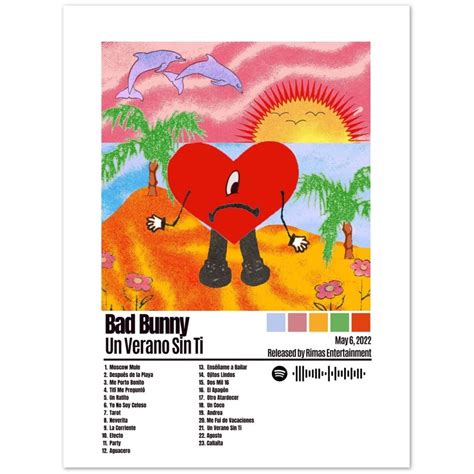 Bad Bunny Poster Un Verano Sin Ti Poster Album Cover - Etsy Australia