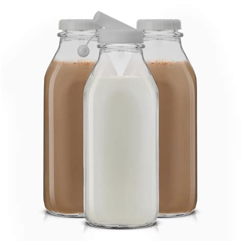 Glass Milk Bottles With Lids 1L Glass Milk Bottle With Silicone Lid