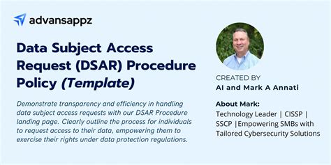 Efficient Data Subject Access Request (DSAR) Procedure Policy Template