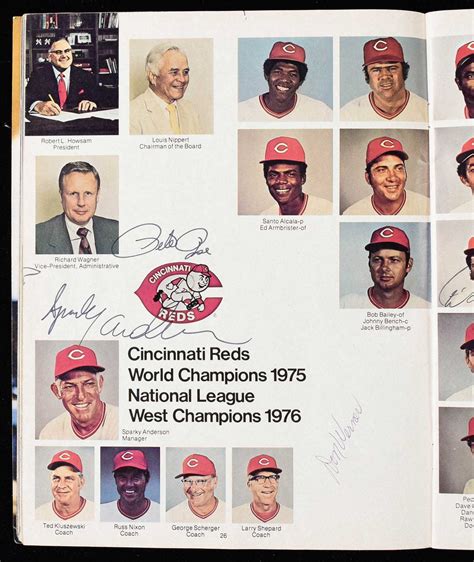 Multi-signed 1976 World Series program with Greenberg... | Barnebys