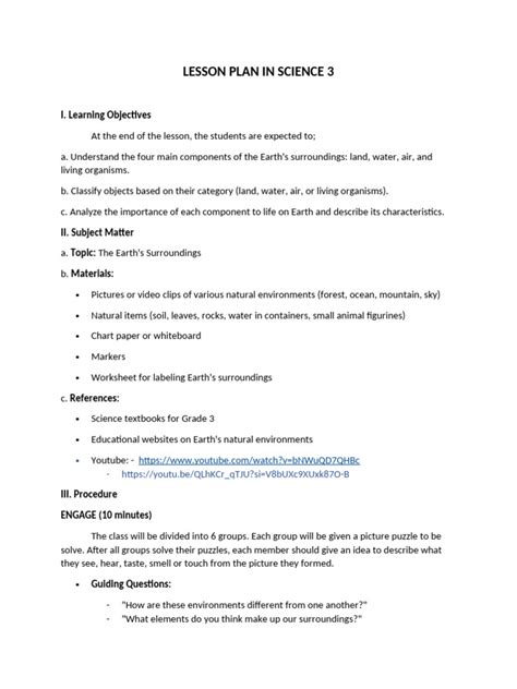 Image result for Science Lesson Plan Topics