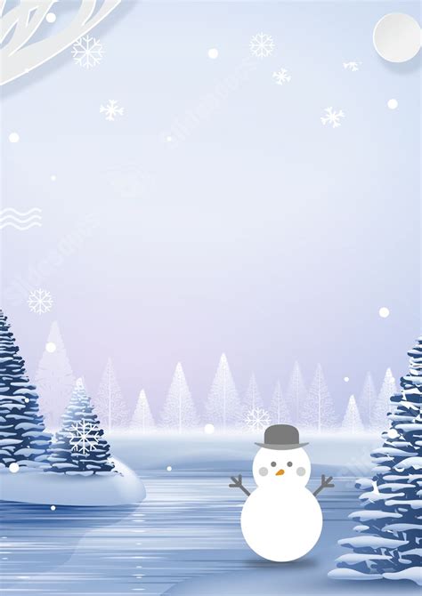 Winter Snowflake In Blue Hue Page Border Background Word Template And ...