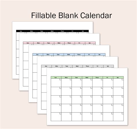 Fillable Calendar 的图像结果