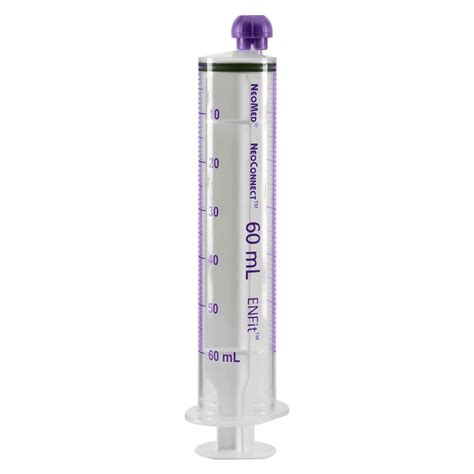 NeoConnect Enteral Oral Syringes with ENFit Connector, 60 ml, Purple ...