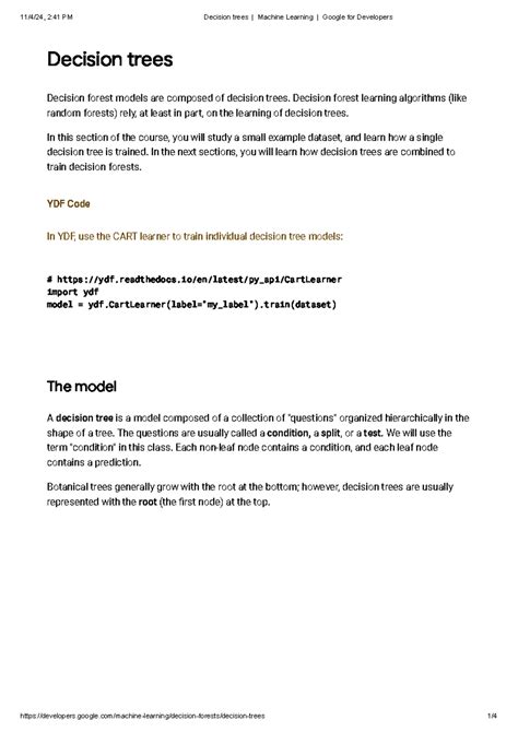 Decision trees Machine Learning Google for Developers - Decision trees ...