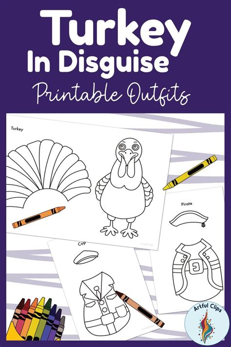 Turkey In Disguise Printable Outfits