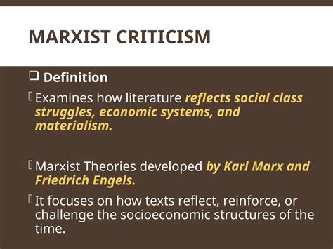 Marxist Literary Theory