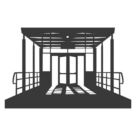Silhueta da entrada do metrô só cor preta | vetor Premium gerado com IA