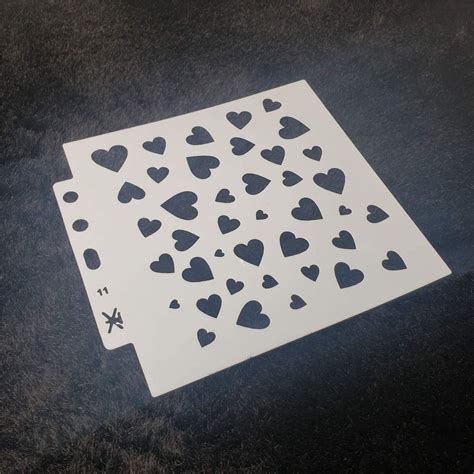Buy Heart DIY Hollow Design PET Plastic Stencil Painting Templates ...