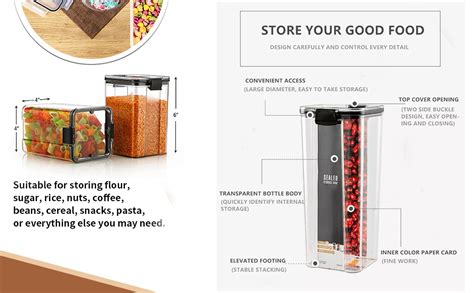 Buy REZDAX Air Tight Containers For Kitchen Storage Set,Bpa Container ...