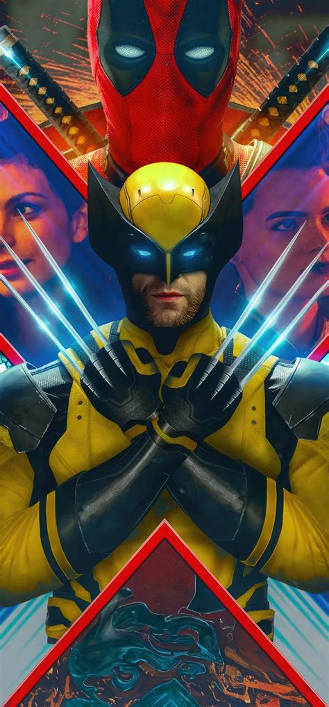 1242x2668 Deadpool And Wolverine Layered Character Iphone XS MAX ,HD 4k Wallpapers,Images ...