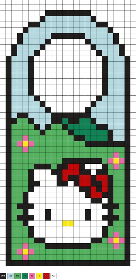 Hello Kitty Door Hanger (Perler Beads!) in 2025 | Pixel art templates ...