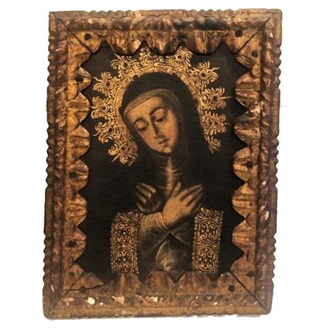 Spanish Colonial, Virgin Mary, Original O/C Painting, XVIII Century For ...