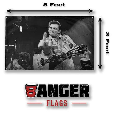Johnny Cash Middle Finger Poster