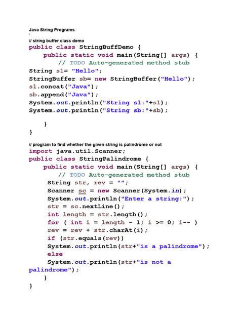 Image result for Java String Programs