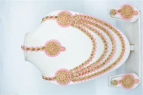 pink puspa chain jewellery set – Shefit