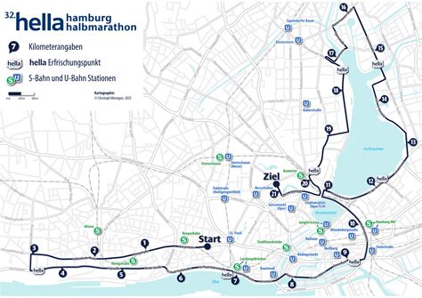 Streckenkarte hella HM 2025 | hella hamburg halbmarathon
