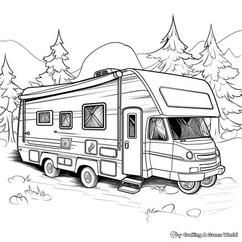 Camper & Rv Coloring Pages - Free & Printable!