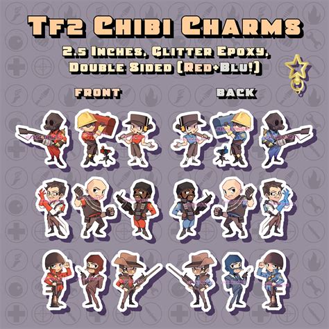 Team Fortress 2 TF2 Chibi Acrylic Charms/keychains - Etsy Australia