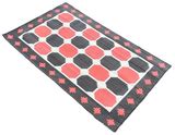 Modern Handmade Cotton Coral And Brown Geometric Tile Star Rug-6535 ...