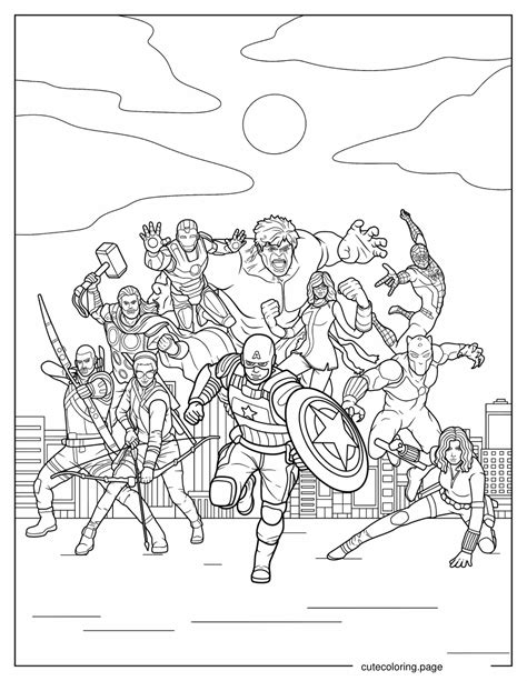 Coloring Pages Marvel Avengers