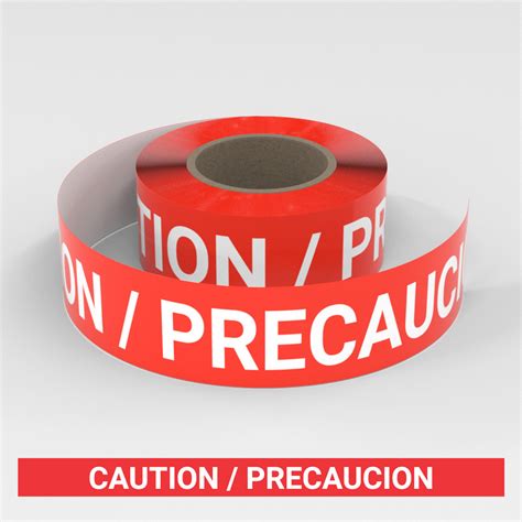 Caution / Precaucion (Bilingual Spanish) - Smart Stripe Inline Printed Floor Tape | Creative ...