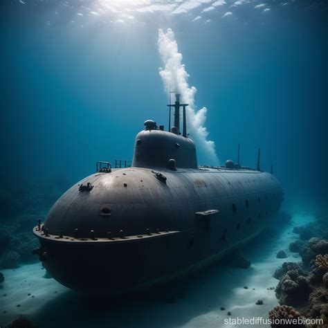 Modern AUV on Ocean Floor | Stable Diffusion Online