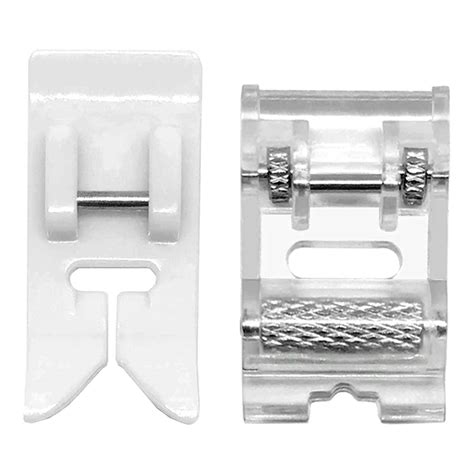 Jasol 2 Pcs Roller Sewing Machine Presser Foot Non Stick Zigzag Teflon ...