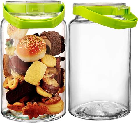 Buy Daitouge 1 Gallon Glass Jars with Transparent Lids, Wide Mouth ...