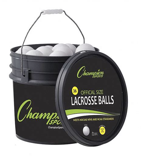 CHAMPION SPORTS, White, NCAA/NFHS/NOCSAE/SEI, Lacrosse Ball Set ...