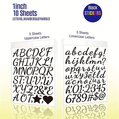 Vinyl Cursive Letters & Numbers Stickers Set 2 DIY Alphabet Decals – CRAZE
