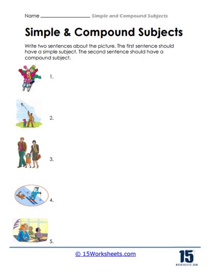 Image result for Compound Subject Exercises