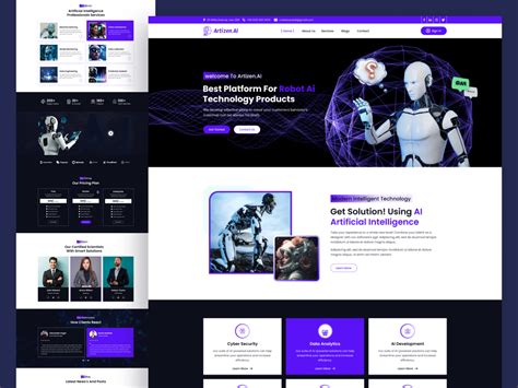 Artizen.Ai Website Templates by digitalpluseit on Dribbble