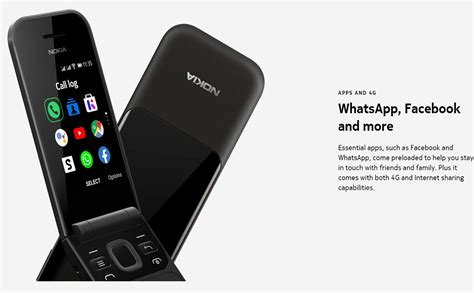 Nokia 2720 Black Fold Flip Phone : Amazon.in: Electronics