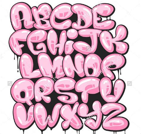 Graffiti Bubble Letter Alphabet
