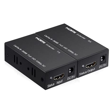 VOOCME HDMI Extender 60m, HDMI Extender Over Cat 5e/6/7, Digital HDMI ...