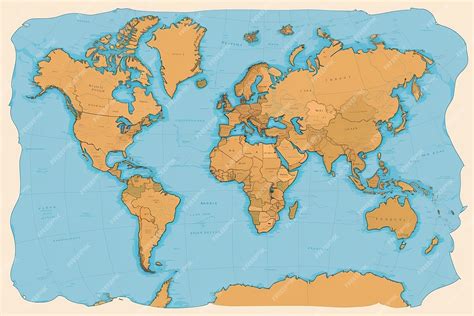 Detailed World Map with Countries 的图像结果
