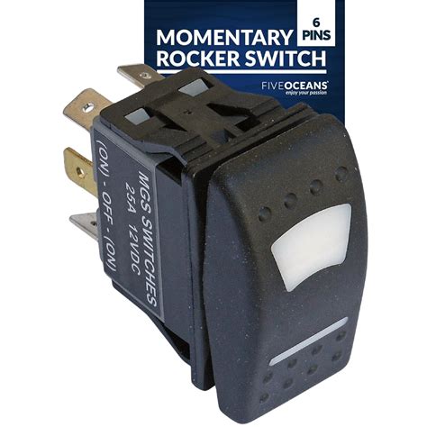6 Pin Mom On/Off/on Mom Led Rocker Switch 12v Dpdt W/Light for Boat ...